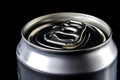 Aluminum soda can mock-up fresh cold fuzzy drink container cola beverage blank aluminium jar refreshing syrup steel Royalty Free Stock Photo