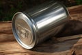 Aluminum soda can mock-up fresh cold fuzzy drink container cola beverage blank aluminium jar refreshing syrup steel Royalty Free Stock Photo