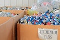 Aluminum Soda Cans Sorted For Recycling Royalty Free Stock Photo