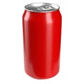 Blank Red Soda Can #1 Aluminum Isolated Royalty Free Stock Photo