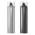 Aluminum Spray Can. Aerosol Bottle Set in Black