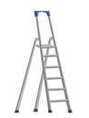 Aluminum step folding ladder isolated on white Royalty Free Stock Photo