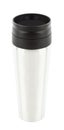 Aluminum thermos mug isolated Royalty Free Stock Photo