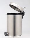 Aluminum trash can Royalty Free Stock Photo