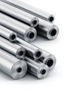 Aluminum tubes isolated on white background. 3D illustration Royalty Free Stock Photo