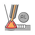 aluminum welding color icon vector illustration Royalty Free Stock Photo