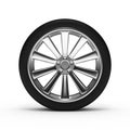 Aluminum wheel with tires Royalty Free Stock Photo