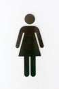 Aluminum woman toilet signs