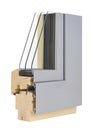 Aluminum/wooden window profile