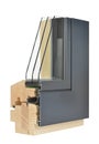 Aluminum/wooden window profile