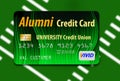 This is an alumni credit card from a college alumni credit union.