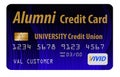 This is an alumni credit card from a college alumni credit union.