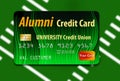 This is an alumni credit card from a college alumni credit union.