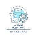 Alumni donations concept icon