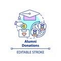 Alumni donations concept icon