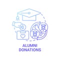 Alumni donations concept icon