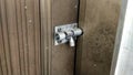 Alumunium door lock as symbol to security