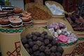 Marrakech minerals and spices on a streetstall Marocco, January 2019