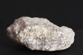 Alunite mineral on black background Royalty Free Stock Photo