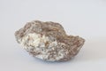Alunite mineral on white background