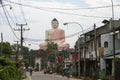 Aluthgama, Sri Lanka - May 04, 2018: Sitting Buddha statue, Kande Viharaya Temple in Sri Lanka