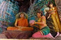 Aluthgama, Sri Lanka - May 04, 2018: Statues, paintings and frescoes in the Kande Viharaya Temple in Sri Lanka