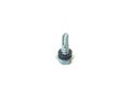 Aluzinc screw placed on white background. Royalty Free Stock Photo