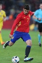 Alvaro Morata preparing for a shot Royalty Free Stock Photo