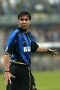 Alvaro Recoba in action during the match