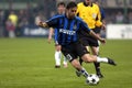 Alvaro Recoba in action during the match