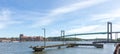 Alvsborgs bridge and Roda sten area in Gothenburg. Royalty Free Stock Photo