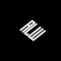 ALW letter logo design on black background Royalty Free Stock Photo