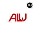 ALW Logo Letter Monogram Design Royalty Free Stock Photo