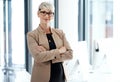 Alway stay confident in your abilities. Portrait of a young businesswoman standing with her arms crossed in an office. Royalty Free Stock Photo
