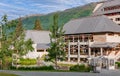 Alyeska resort building detail, Girdwood, Alaska, USA Royalty Free Stock Photo