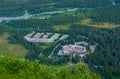 Alyeska resort building from up the mountain, Girdwood, Alaska, USA Royalty Free Stock Photo