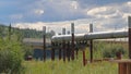 Alyeska Trans Alaska Pipeline at the Yukon River Royalty Free Stock Photo