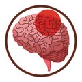 Alzheimer brain symbol Royalty Free Stock Photo