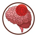 Alzheimer brain symbol Royalty Free Stock Photo