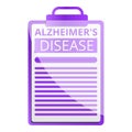 Alzheimer disease checkboard icon, cartoon style