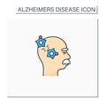 Alzheimer disease color icon Royalty Free Stock Photo