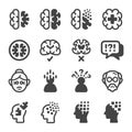 Alzheimer disease icon set