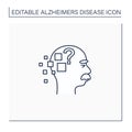 Alzheimer disease line icon