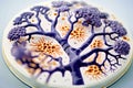 Alzheimer's and dementia disease: amyloid plaques forming between neurons. 3D illustration showing amyloid plaques