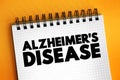 Alzheimer\'s Disease is a neurodegenerative disease that usually starts slowly and progressively worsens Royalty Free Stock Photo