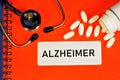 Alzheimer`s-senile dementia, a neurodegenerative disease, is found in people over 65 years of age. Short-term memory disorders, a Royalty Free Stock Photo