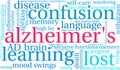 Alzheimer`s Word Cloud Royalty Free Stock Photo