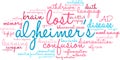 Alzheimer`s Word Cloud Royalty Free Stock Photo