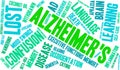 Alzheimer`s Word Cloud Royalty Free Stock Photo