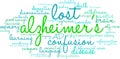 Alzheimer`s Word Cloud Royalty Free Stock Photo